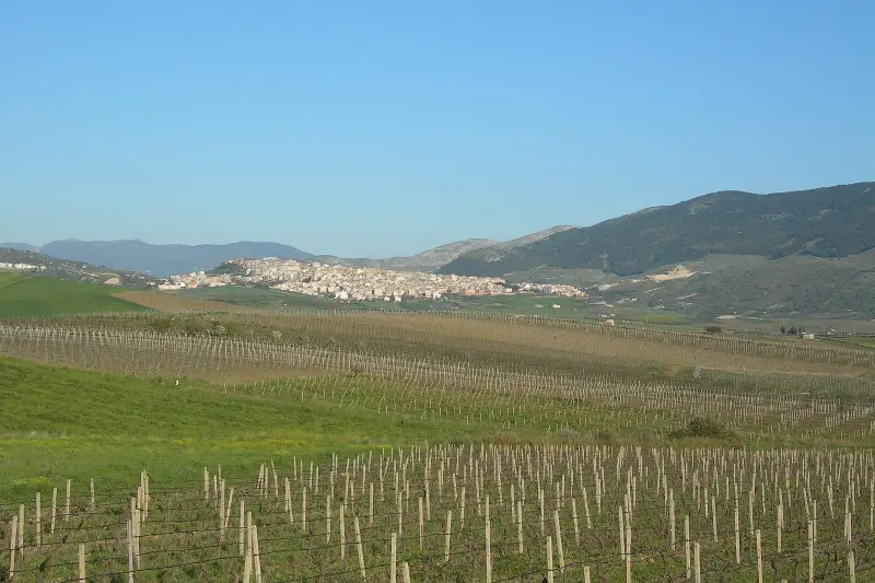 Panorama městečka Sambuca di Sicilia na Sicílii